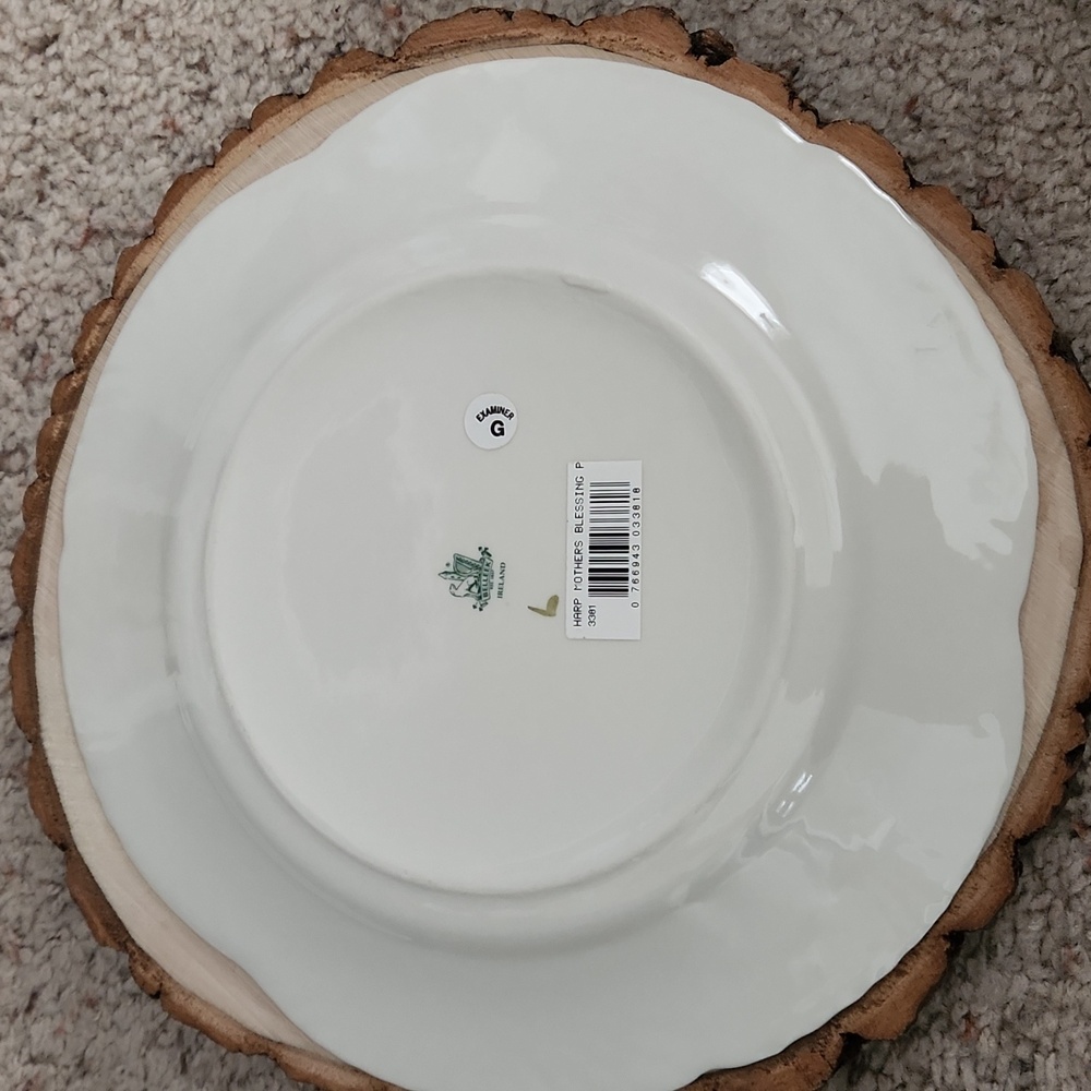 Belleek Fine Parian China Mother's Blessing Plate NEW - Picture 5 of 10